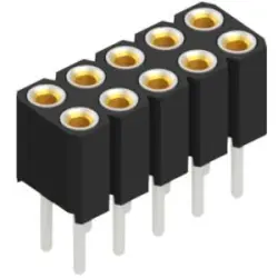 Socket header, 10 pole, pitch 2 mm, straight, BLY 2 10