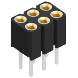 Socket header, 6 pole, pitch 2 mm, straight, BLY 2 6