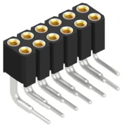 Socket header, 12 pole, pitch 2 mm, angled, BLY 4 12