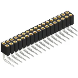 Socket header, 34 pole, pitch 2 mm, angled, BLY 4 34
