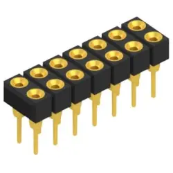 Socket header, 14 pole, pitch 2.54 mm, straight, MK 201 14 G