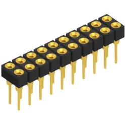 Socket header, 20 pole, pitch 2.54 mm, straight, MK 217 20 G