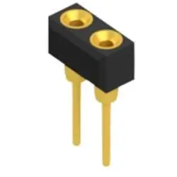 Socket header, 2 pole, pitch 2.54 mm, straight, MK 217 2 G