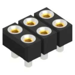 Socket header, 6 pole, pitch 2.54 mm, straight, MK 220 SMD 6