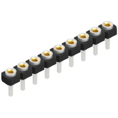 Socket header, 9 pole, pitch 2.54 mm, straight, MK LP 18 9 Z - 1