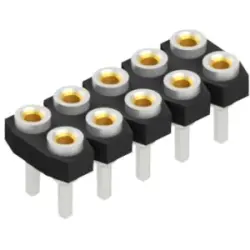 Socket header, 10 pole, pitch 2.54 mm, straight, MK LP 218 10 Z