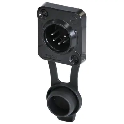 XLR panel plug, 5 pole, tin-plated, zinc die casting, RRX5M-Z-001-1 - 1