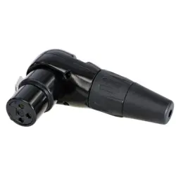 XLR jack, 3 pole, gold-plated, 1.5 mm², AWG 16, zinc, RC3FR-BAG