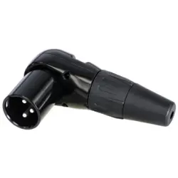 XLR plug, 3 pole, silver-plated, 1.5 mm², AWG 16, zinc, RC3MR-BAG