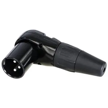 XLR plug, 3 pole, silver-plated, 1.5 mm², AWG 16, zinc, RC3MR-BAG - 1