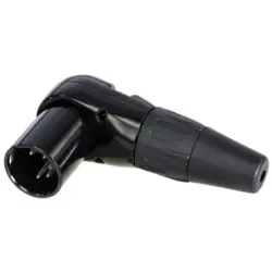 XLR plug, 5 pole, silver-plated, 1.5 mm², AWG 16, zinc, RC5MR-BAG