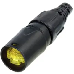 Plug housing, black, cable assembly, for RJ45 connector, NE8MX-B