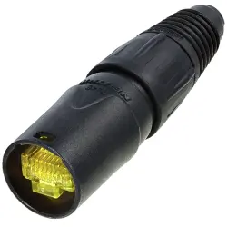 Plug housing, black, cable assembly, for RJ45 connector, NE8MX-B-1