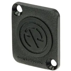 Cover plate for D-shape front panel cut-outs, DBA-BL