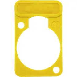 Marking plate, yellow for XLR panel socket, DSS-YELLOW