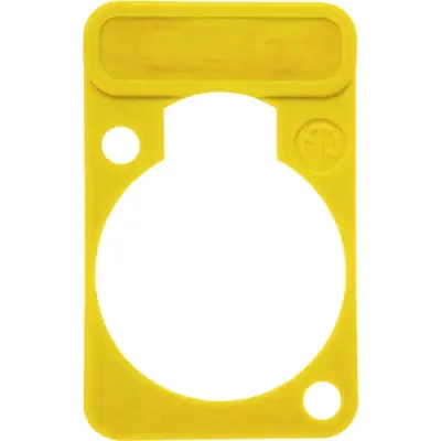 Marking plate, yellow for XLR panel socket, DSS-YELLOW - 1