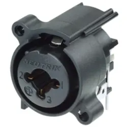 XLR jack combination, 3 pole, metal, NCJ6FA-H-0