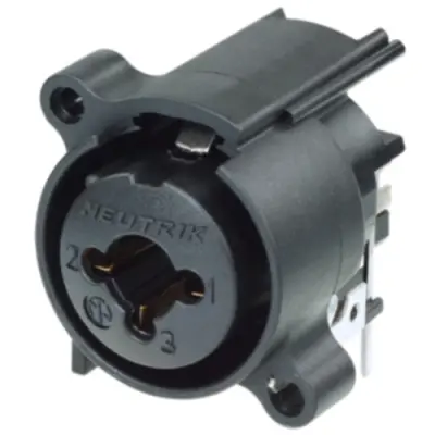 XLR jack combination, 3 pole, metal, NCJ6FA-H-0 - 1