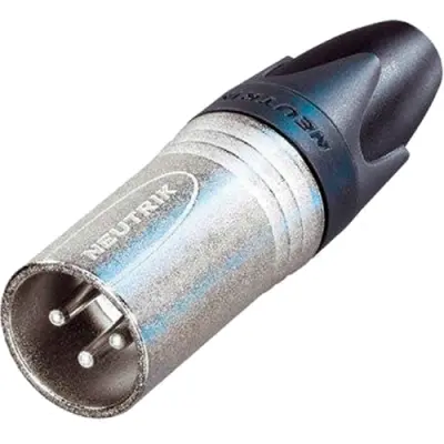 XLR plug, 3 pole, silver-plated, 2.5 mm², AWG 14, metal, NC3MXX - 1