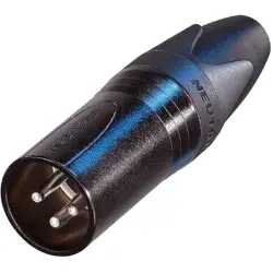 XLR plug, 3 pole, silver-plated, 2.5 mm², AWG 14, metal, NC3MXX-BAG