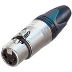 XLR jack, 3 pole, silver-plated, 2.5 mm², AWG 14, metal, NC3FXX