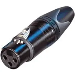 XLR jack, 3 pole, silver-plated, 2.5 mm², AWG 14, metal, NC3FXX-BAG