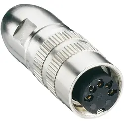 Jack, 8 pole, solder cup, screw locking, straight, 0322 08-1