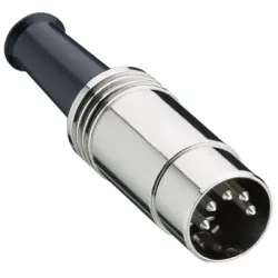 Plug, 5 pole, solder cup, bayonet locking, straight, 0131 05-1