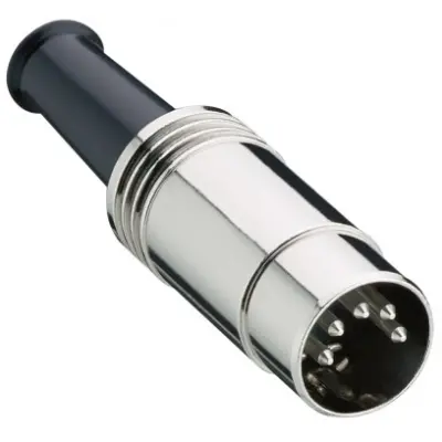 Plug, 6 pole, solder cup, bayonet locking, straight, 0131 06 - 1