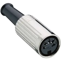 Plug, 3 pole, solder cup, straight, 0121 03