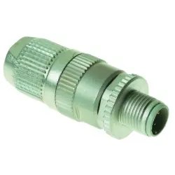 Plug, M12, 4 pole, IDC connection, screw locking, straight, 21032811405