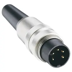 Plug, 7 pole, solder cup, screw locking, straight, SV 70
