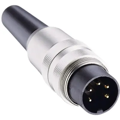 Plug, 8 pole, solder cup, screw locking, straight, SV 80 - 1