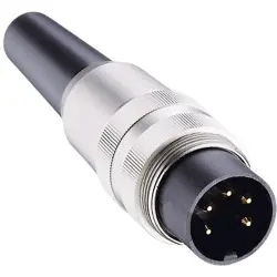 Plug, 8 pole, solder cup, screw locking, straight, SV 80
