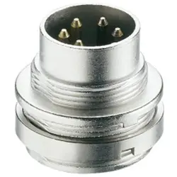 Panel plug, 8 pole, solder cup, screw locking, straight, SFV 80