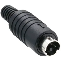 Plug, 4 pole, solder cup, straight, MP-371/S4