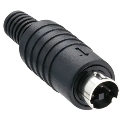 Plug, 6 pole, solder cup, straight, MP-371/S6 - 1