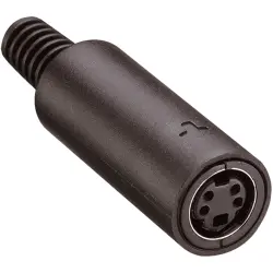 Jack, 6 pole, solder cup, straight, MJ-372/6