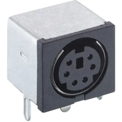 Panel socket, 4 pole, THT, angled, TM 0508 A/4 - 1