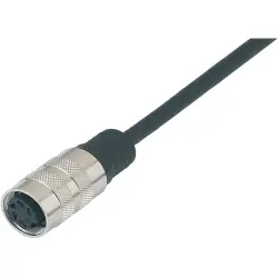 Sensor actuator cable, M16-cable socket, straight to open end, 12 pole, 2 m, PUR, black, 3 A, 79 6030 20 12