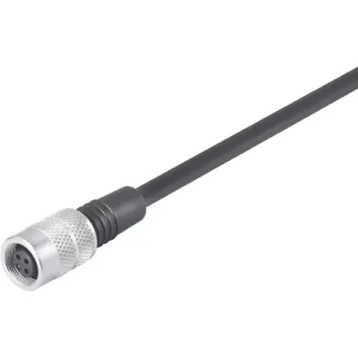 Sensor actuator cable, M9-cable socket, angled to open end, 8 pole, 2 m, PUR, black, 1 A, 79 1462 212 08 - 1