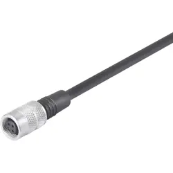 Sensor actuator cable, M9-cable socket, angled to open end, 8 pole, 2 m, PUR, black, 1 A, 79 1462 212 08