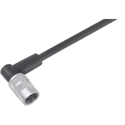 Sensor actuator cable, M9-cable socket, angled to open end, 8 pole, 5 m, PUR, black, 1 A, 79 1462 275 08