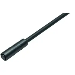 Sensor actuator cable, M8-cable socket, straight to open end, 3 pole, 5 m, PUR, black, 4 A, 79 3410 55 03