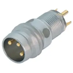 Panel plug, M8, 4 pole, solder connection, snap-in/screw locking, straight, 86 6919 0002 32704
