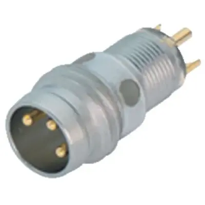 Panel plug, M8, 4 pole, solder connection, snap-in/screw locking, straight, 86 6919 0002 32704 - 1