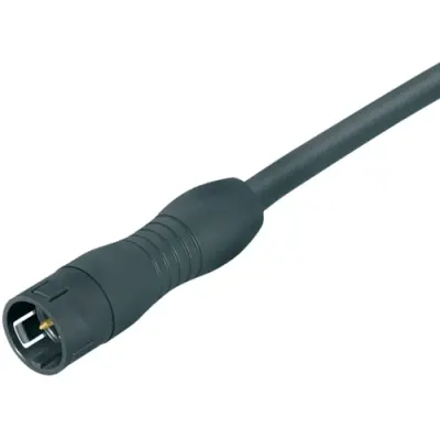 Sensor actuator cable, cable plug, straight to open end, 8 pole, 2 m, PUR, black, 2 A, 77 6405 0000 50008-0200 - 1