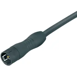 Sensor actuator cable, cable plug, straight to open end, 8 pole, 2 m, PUR, black, 2 A, 77 6405 0000 50008-0200