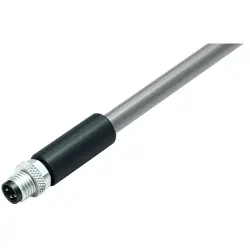 Sensor actuator cable, M8-cable plug, straight to open end, 6 pole, 2 m, PVC, gray, 1.5 A, 77 3505 0000 20706-0200