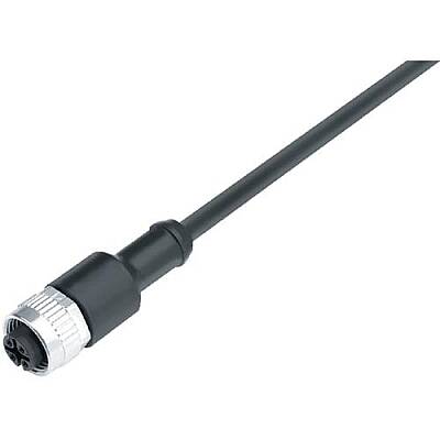 Sensor actuator cable, M12-cable socket, straight to open end, 4 pole, 2 m, PVC, gray, 4 A, 77 4430 0000 20004-0200 - 1